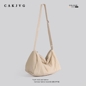 Cakjvg Korean Minimalist Idle Style Lightweight Nylon Casual Large Capacity Shoulder Bag Mens and Womens Sports Cross Body Bag