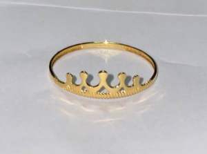 PAWNABLE 18K Saudi Gold Lightweight Crown Ring ✨