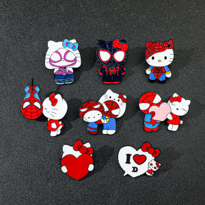 Cute Cat Enamel Pin - Hello Kitty Cosplay Spider-Man Sanrio Collectible Badge Jewelry for Backpack Accessory Lapel Brooch