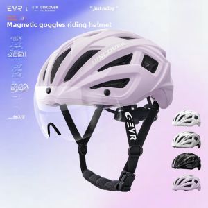 evr | Mũ Đạp Xe Mới có Ống Kính Thay Đổi Màu Sắc Bằng Từ