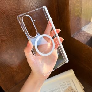 szhaiyu | For Samsung Galaxy Z Fold8 Ultra Z Fold 8 7 6 5 4 5G for Magsafe Case Luxury Transparent Hinge Magnetic Wireless Charging Cover