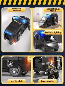 TEMiTANGMI | Large Police Car Toy With Openable Doors