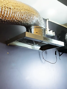 6/8/10/12″ Stainless Steel Range Hood For Kitchen Range Hood with LED Light Exhaust Fan Ventilation