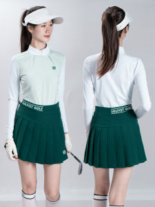 Golfist | High Elastic Golf Womens Set Long Sleeve Polo T-Shirt Skirt