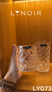 Ly Thủy Tinh Tumbler - Lattice Pattern | 340ml | [LYNOIR_LY073]