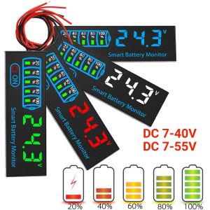 Battery Power Display Board DC 7-55V LED Digital Voltage Indicator Module Lithium Lead-acid Battery Remaining Capacity Indicator