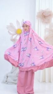 BIG SALE MUKENA KATUN RAYON ANAK KARAKTER KUROMI/MUKENA ANAK KOMBINASI/ PERLENGKAPAN SHALAT 2025