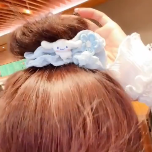 Cinnamoroll Hair Tie Blue Bun Head Scrunchies Hair Rope Hair Accessories