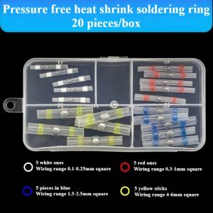 20-100Pcs Waterproof Heat Shrink Tube with Solder Insulated Electrical Wire Butt Terminal Splice Electric Connector Kit Tool