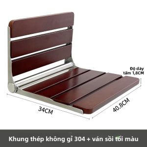 JIAWENHUA | Ghế Tắm Treo Tường Gấp Gỗ