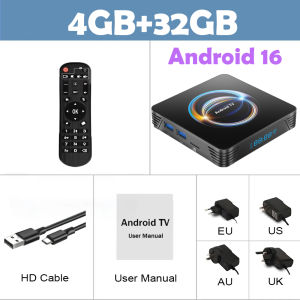 Smart Android 16 TV Box 8GB+256GB Rockchip RK3528 WiFi6 8K Google Assistant Video Bluetooth6 Media Player Very Fast Set Top Box