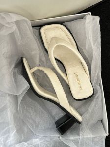 French Elegant High Heel Slippers Women Summer Outdoor Wear New Style Grecian Sandals Good Match for Skirts Ladies High End Feeling