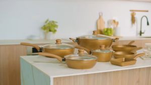 Visions Metal Cookware | Solid Forged Aluminum | Non-Stick Ceramic | Induction Stove