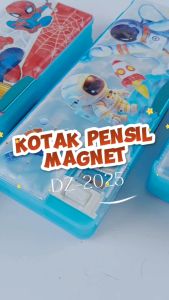 Tempat Pensil / Kotak Pensil Magnet Karakter / Pencil Case Cartoon Magnet + Raut 2 Sisi
