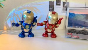 COD Mainan anak Dancing Robot Ironman / Iron Man with LED / Pajangan / Super Hero