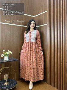 MIDI DRES BARU// MIDI DRES LENGAN BALON