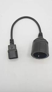 0.3M Soket 3 Kaki Over Steker Adaptor Adapter Ke C14 Tembaga Murni C14 To Eu 3*0.75mm² Soket Adapter Konverter