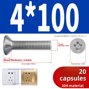 POWER&STRONG | 304 Stainless Steel Round Head Sunken Cross Electric Switch Socket Panel 86 Type
