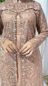 Gamis Tulle Bordir Mewah Mix Ceruty Dan Payet//Dress Kondangan Modern