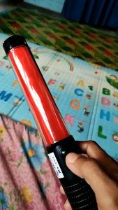 Senter Polisi Baton Lalu Lintas Lampu Lalin Senter Parkir + Pluit Peluit Suara