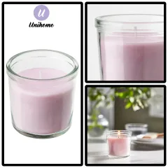 LUGNARE scented candle in glass, Jasmine/pink, 40 hr - IKEA