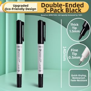 M&G | Multifunctional Black Oil-based Marker Pen for Drawing and Outlining