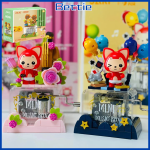 BETTIE Model Terbaru Ali Kotak Mainan Blok Bangunan Kotak Musik Engkol Tangan Hadiah