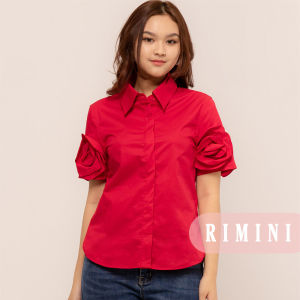 RIMINI - Kemeja Wanita Katun Premium Lengan Pendek Size XS-XL - Miabelle Top CC31420