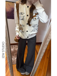 American Style High Waist Bell Bottom Casual Pants Womens Elastic Loose Slimming Drapey Yoga Sports Leisure Trousers