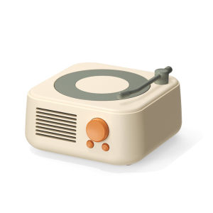 Portable Outdoor Bluetooth Speaker Vintage Card Insertion Multi-Function Record Player Mini Soundbox USB Charging Compact Size