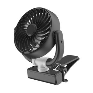 Car Cooling Clamp Fan Brushless Motor USB Rechargeable Fan 3 Speed Wind Rotatable Portable 5 Leaves Fan Car Electronic Tool