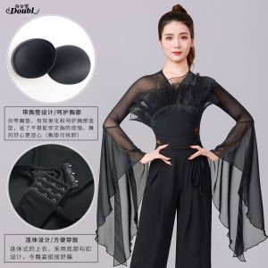 Womens Dancing Special Upper Body Black New Fashion Dance Suit Sleeveless High Performance Long Sleeve Modern Dance Costume