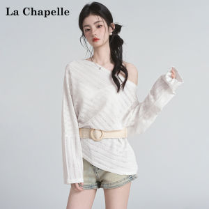 La Chapelle | Áo Blouse Cổ Xéo Dải Vai Trễ Chống Nắng Rộng Rãi Nhẹ