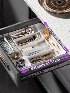 Kitchen Cutlery Organizer Drawer Storage Box