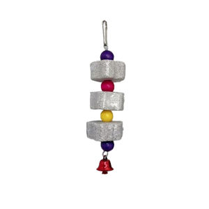 Parrot Chinchilla Squirrel Chew Toy with Colorful Beads Multilayer Lava Rock Fun Durable Small Pet Cage Activity Toy Chew Toy