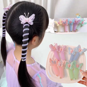 🔥Embroidered Butterfly Telephone Line Hair Rope High Ponytail Hair Accessory Creative Headdress LovelylifeFu👍