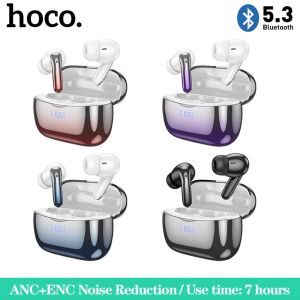 【Use time: 7 hours】HOCO EQ16 TWS True Wireless Earphone ANC+ENC Noise Reduction Bluetooth 5.3 Headset With Mic In-ear Earphone Touch Control Earbuds HD Stereo 320mAh Battery LED Power Display For All Smartphones Universal