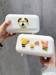 Modern Minimalist Ins Tissue Box Spring Loaded Draw Paper Box Living Room Creative Home Use Rectangular Plastic Storage Box