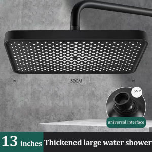 13 inch Large Water Outlet Pressurized Shower Head Water Heater Large Panel Top Spray Home Bathroom Accessories