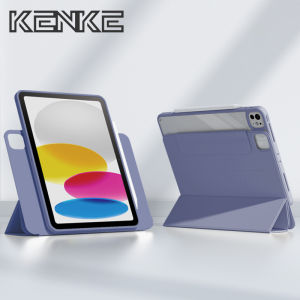 KENKE iPad case Removable thin and light tablet case 2-in-1 removable transparent acrylic case for ipad 2025 A16 10th Gen Air 6th gen 13 inch M3 Air 11 inch M2 pro 11 inch 2024 M4 pro 13 inch 2024 Air 4th gen Air 5th gen Air 11 Smart case no pen slot