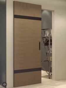 Concealed Sliding Barn Door Rail Set Soft Close Hidden Track Floating Door Mechanism