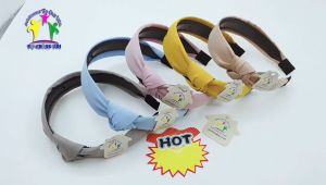 Băng đô nữ vintage phụ kiện nữ Hàn Quốc cài tóc nữ bánh ú bờm tóc bé gái nút thắt màu trơn - thương hiệu Vợ Chồng Tôi