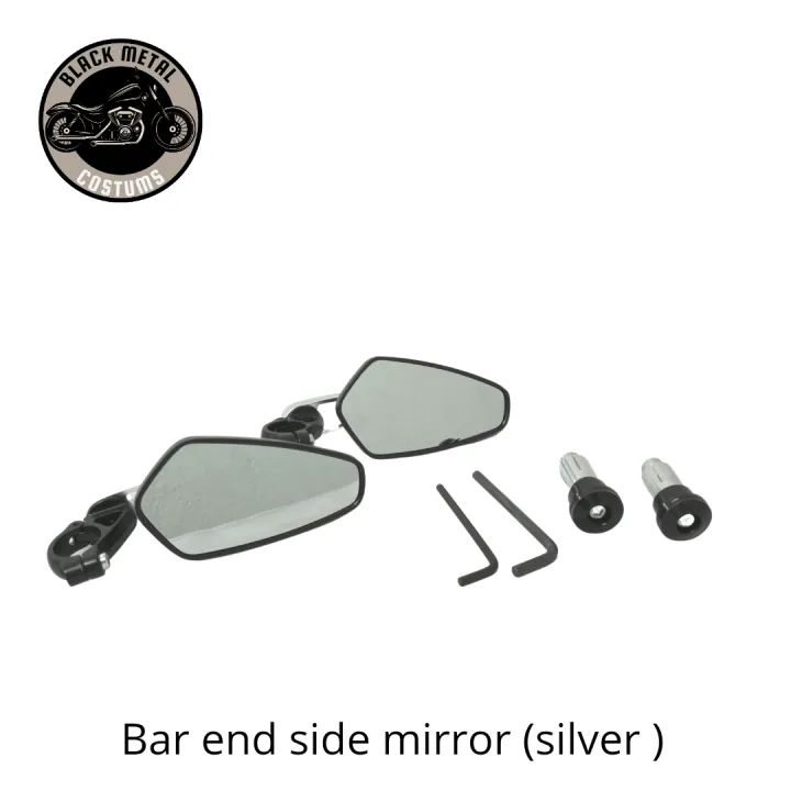 Bar end side mirror (silver)