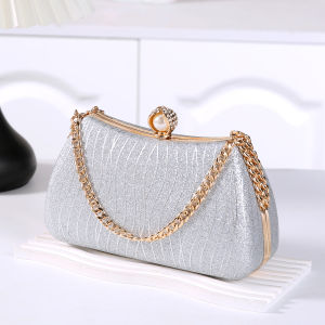 Túi Xách Dạ Hội Đính Đá Tay Cầm Thiết Kế Độc Đáo Dành Cho Nữ Túi Xách Du Lịch Mềm PU Thời Trang Mùa Hè 2024 Túi Xách Đeo Chéo Có Khóa Kéo