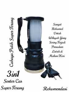 Senter Lampu Led Emergency 3in1 Pengaturan Cahaya / Senter Led Cas Super Terang Charger