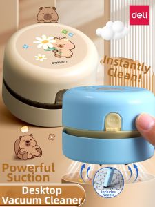 deli | Desktop Rubber Eraser and Pencil Shavings Vacuum Cleaner USB Rechargeable Mini