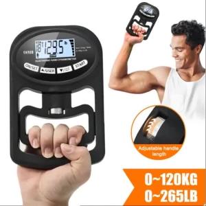 Máy Đo Lực Cầm Tay Kỹ Thuật Số 265Lbs/120Kg Màn Hình LCD USB Thiết Bị Đo Sức Mạnh Nắm Tay Cho Tập Luyện Thể Thao