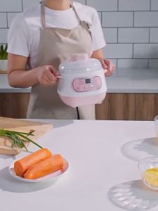 1L 200W Electric Slow Cooker Food Steamer Stew Cup Multicooker Ceramic Pot Cubilose Stew Pregnant Tonic Baby Supplement Food Warmer