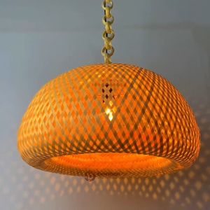 Kap Lampu Gantung Bambu Konde Lampu Cafe Dekorasi Size Besar Kerajinan Anyaman Bambu