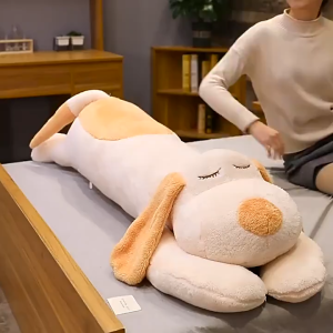 Giant Huggable Dog Plush Toy Soft Plush Stuffed Doll Washable Bedroom Long Pillow Sleep Appease Gift